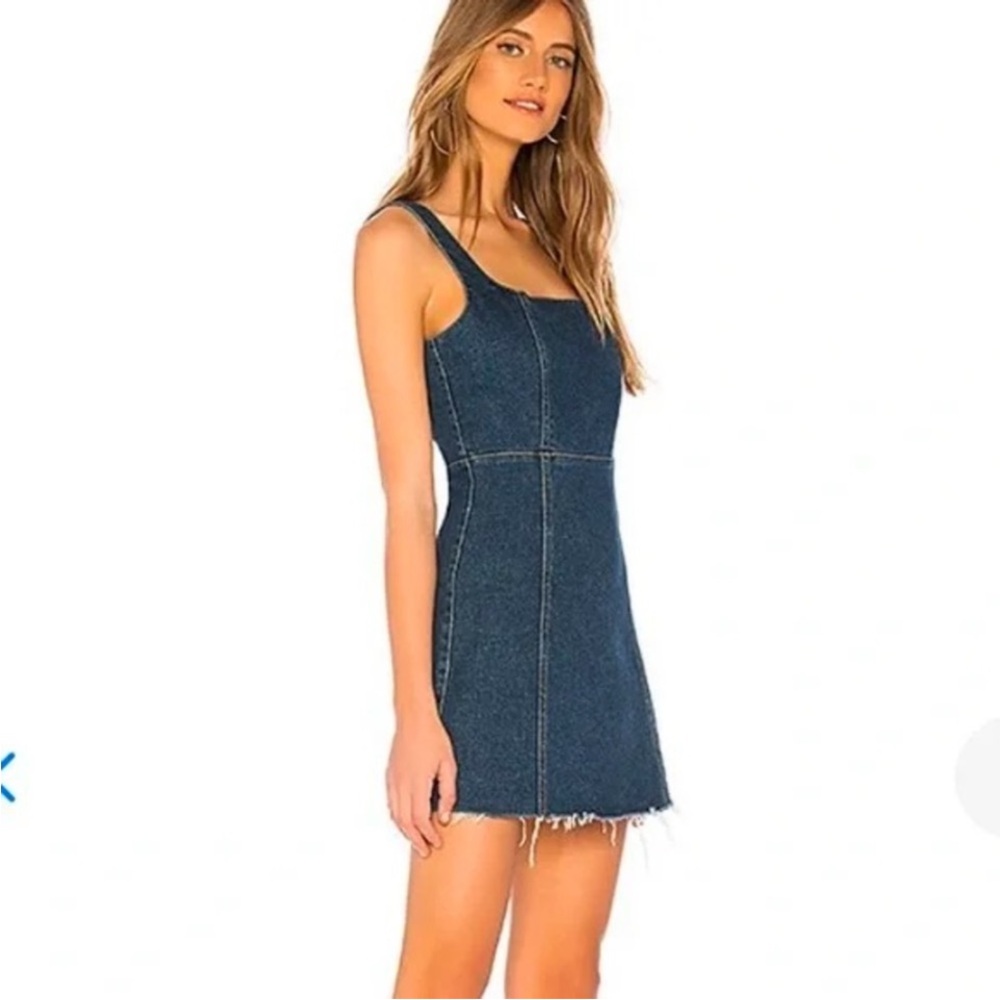 Lovers + Friends Dark Denim Mini Dress - Picture 3 of 7